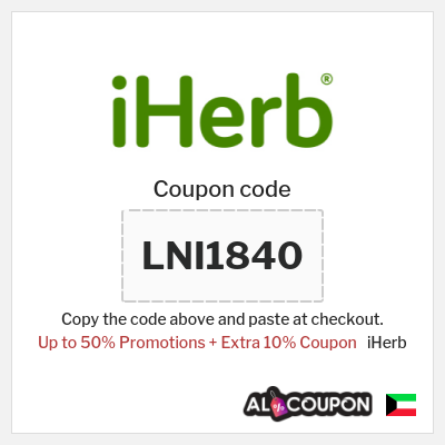 Coupon for iHerb (LNI1840) Up to 50% Promotions + Extra 10% Coupon
