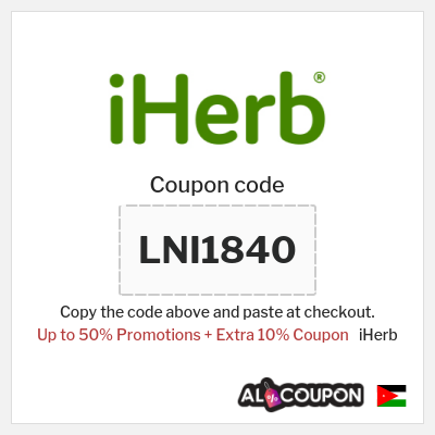 Coupon for iHerb (LNI1840) Up to 50% Promotions + Extra 10% Coupon