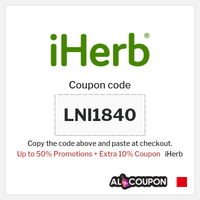 Coupon for iHerb (LNI1840) Up to 50% Promotions + Extra 10% Coupon