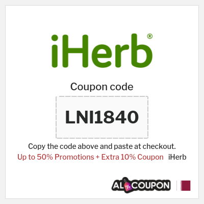 Coupon for iHerb (LNI1840) Up to 50% Promotions + Extra 10% Coupon