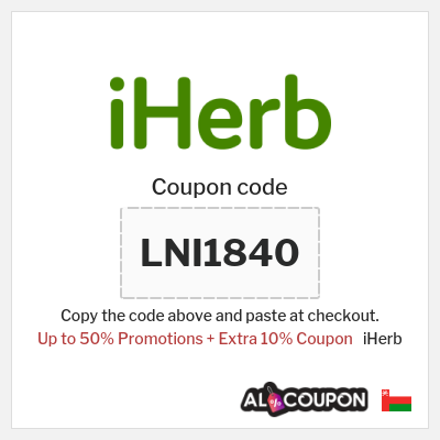 Coupon for iHerb (LNI1840) Up to 50% Promotions + Extra 10% Coupon