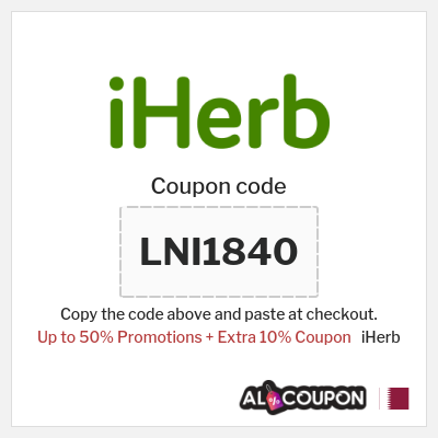 Coupon for iHerb (LNI1840) Up to 50% Promotions + Extra 10% Coupon
