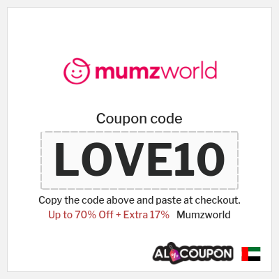 Coupon for Mumzworld (LOVE10) Up to 70% Off + Extra 17%