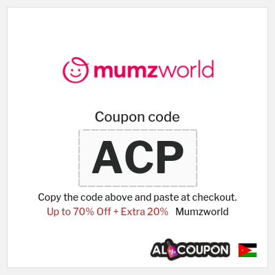 Coupon for Mumzworld (ACP) Up to 70% Off + Extra 20%