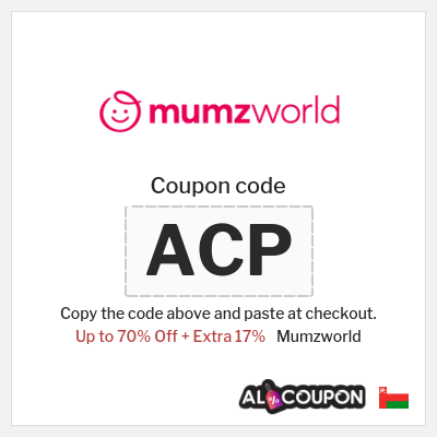 Coupon for Mumzworld (ACP) Up to 70% Off + Extra 17%