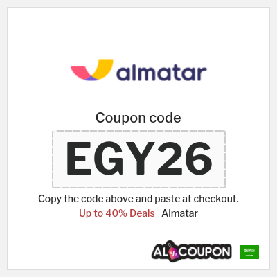 Coupon for Almatar (EGY26) Up to 40% Deals