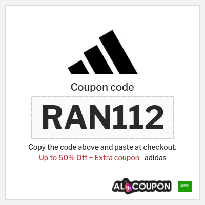 Coupon for adidas (RAN112) Up to 50% Off + Extra coupon