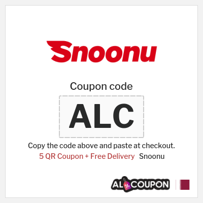 Coupon for Snoonu (ALC) 5 QR Coupon + Free Delivery