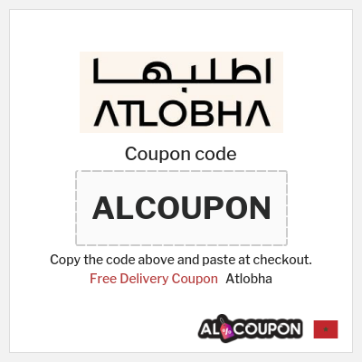 Coupon discount code for Atlobha 100% Valid Free Deilevry Coupons
