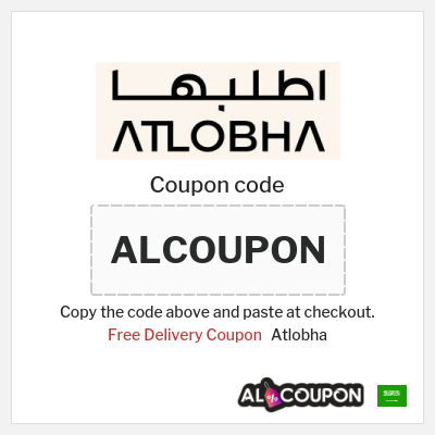 Coupon discount code for Atlobha 100% Valid Free Deilevry Coupons