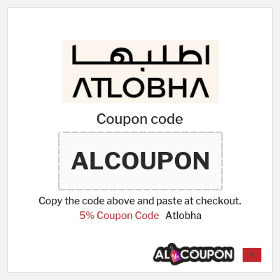 Coupon discount code for Atlobha 100% Valid Free Deilevry Coupons