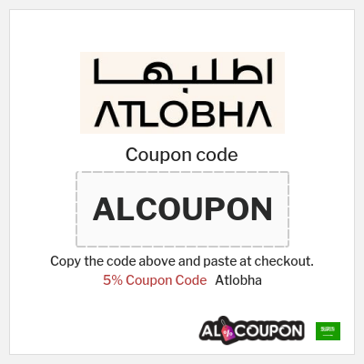 Coupon discount code for Atlobha 100% Valid Free Deilevry Coupons