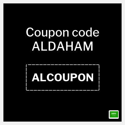 Coupon for ALDAHAM (ALCOUPON) 5% Off + Free Shipping