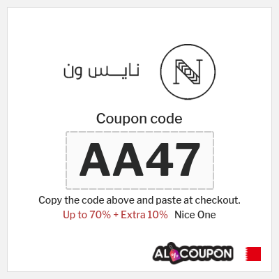 Coupon for Nice One (AA47) Up to 70% + Extra 10%