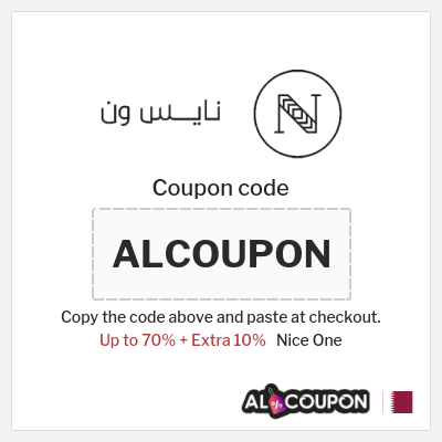 Coupon for Nice One (ALCOUPON) Up to 70% + Extra 10%