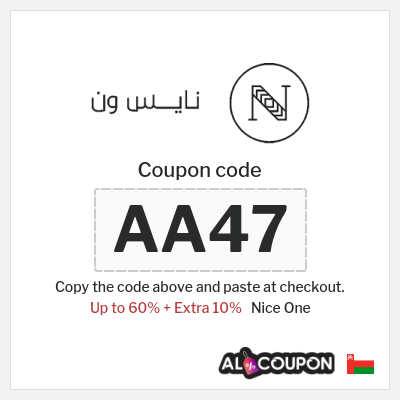 Coupon for Nice One (AA47) Up to 60% + Extra 10%