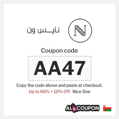 Coupon for Nice One (AA47) Up to 60% + 10% Off