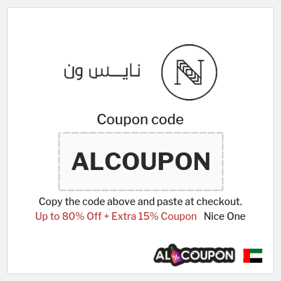 Coupon for Nice One (ALCOUPON) Up to 80% Off + Extra 15% Coupon
