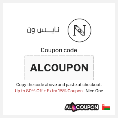 Coupon for Nice One (ALCOUPON) Up to 80% Off + Extra 15% Coupon