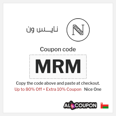 Coupon for Nice One (MRM) Up to 80% Off + Extra 10% Coupon