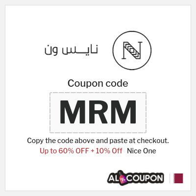Coupon for Nice One (MRM) Up to 60% OFF + 10% Off