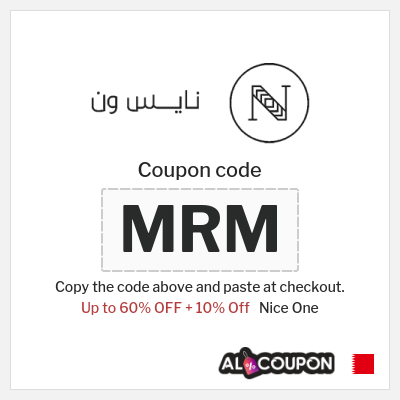 Coupon for Nice One (MRM) Up to 60% OFF + 10% Off