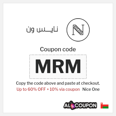 Coupon for Nice One (MRM) Up to 60% OFF + 10% via coupon