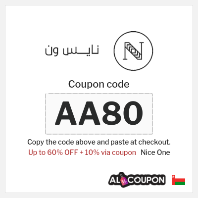 Coupon for Nice One (AA90) Up to 60% OFF + 10% via coupon