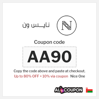 Coupon for Nice One (AA90) Up to 80% OFF + 10% via coupon