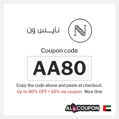 Coupon for Nice One (AA80) Up to 80% OFF + 10% via coupon