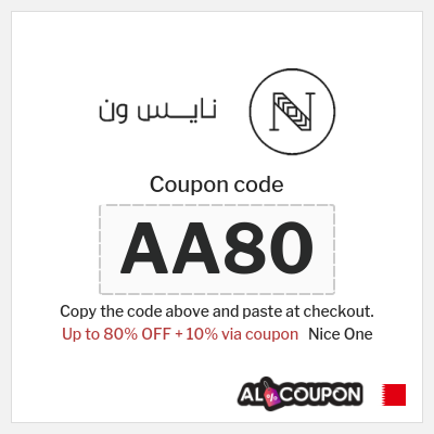 Coupon for Nice One (AA80) Up to 80% OFF + 10% via coupon