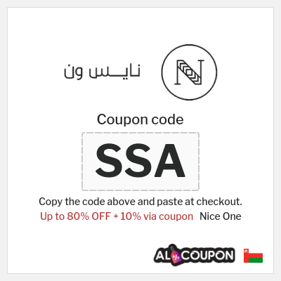 Coupon for Nice One (SSA) Up to 80% OFF + 10% via coupon