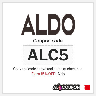 Coupon for Aldo (ALC5) Extra 15% OFF