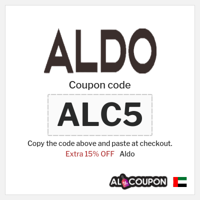 Coupon for Aldo (ALC5) Extra 15% OFF