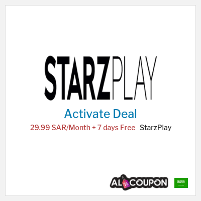 Special Deal for StarzPlay 29.99 SAR/Month + 7 days Free