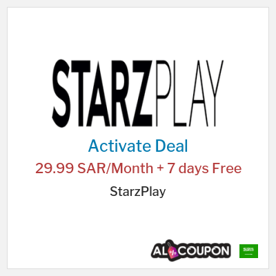 Special Deal for StarzPlay 29.99 SAR/Month + 7 days Free