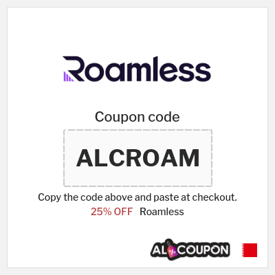 Coupon discount code for Roamless 20-25% Valid Coupons & Vouchers