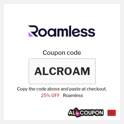 Coupon discount code for Roamless 20-25% Valid Coupons & Vouchers