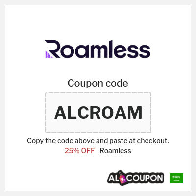 Coupon discount code for Roamless 20-25% Valid Coupons & Vouchers