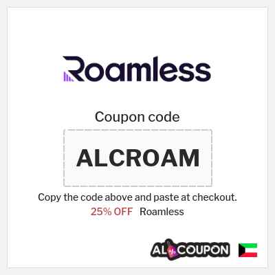 Coupon for Roamless (ALCROAM) 25% OFF