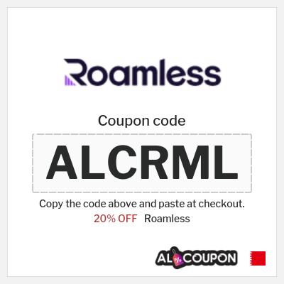 Coupon for Roamless (ALCRML) 20% OFF