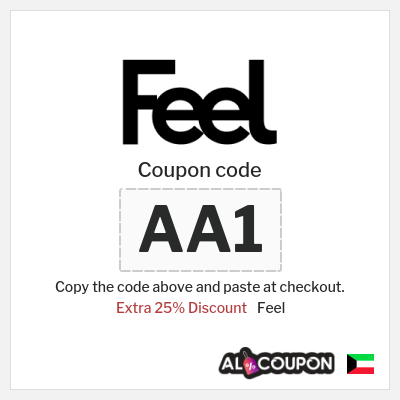 Coupon for Feel (AA1) Extra 25% Discount
