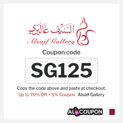 Coupon for Alsaif Gallery (SG125 ) Up to 70% Off + 5% Coupon