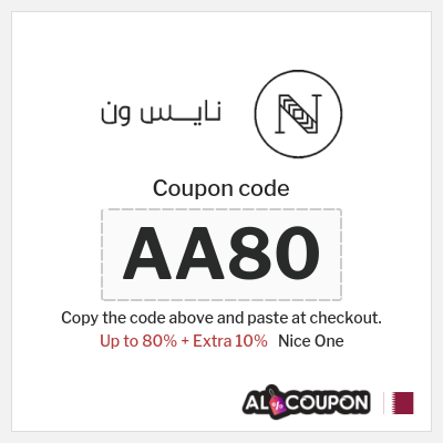 Coupon for Nice One (AA80) Up to 80% + Extra 10%