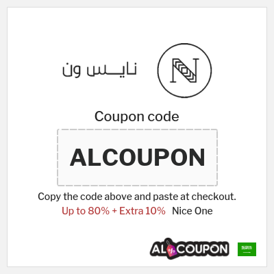 Coupon for Nice One (ALCOUPON) Up to 80% + Extra 10%