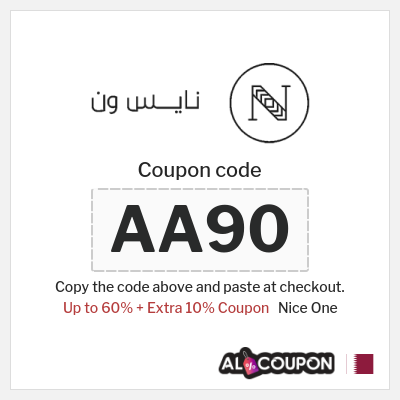 Coupon for Nice One (AA90) Up to 60% + Extra 15%