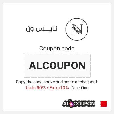 Coupon for Nice One (ALCOUPON) Up to 60% + Extra 10%