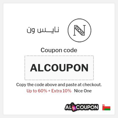 Coupon for Nice One (ALCOUPON) Up to 60% + Extra 10%