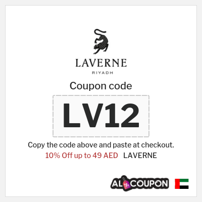 Coupon for LAVERNE (LV12) 10% Off up to 49 AED