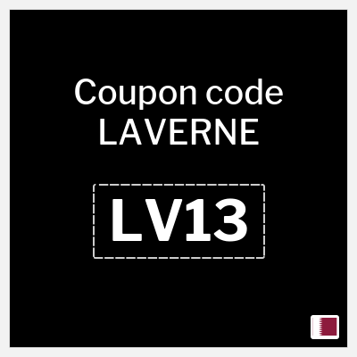 Coupon for LAVERNE (LV13) 5% off capped at 29.1 Qatari Riyal